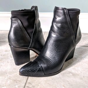 Donald Pliner Vaughn Black Snake Bootie